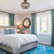 Blue and White Guest Bedroom