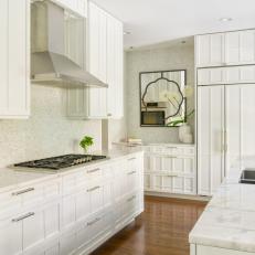 Functional, Stylish, All-White Contemporary Kitchen 