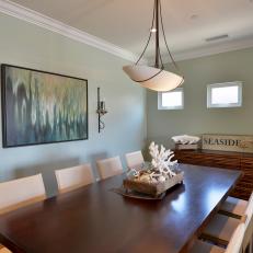 Nautical Themed Dining Room with Neutral Color Palette