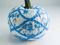 Make your Halloween decor the most design-forward on the block with these chinoiserie-inspired pumpkins.