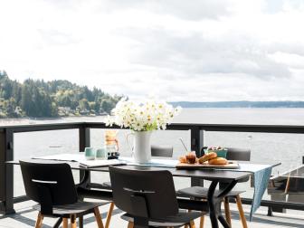 Waterfront Deck and Dining Table