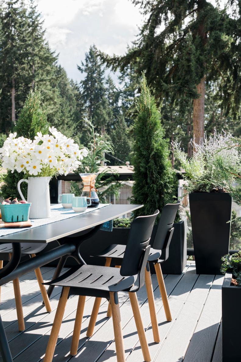 Deck With Tall Planters