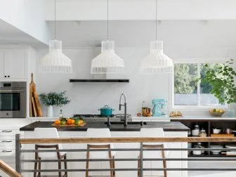 White Open Kitchen and Railing