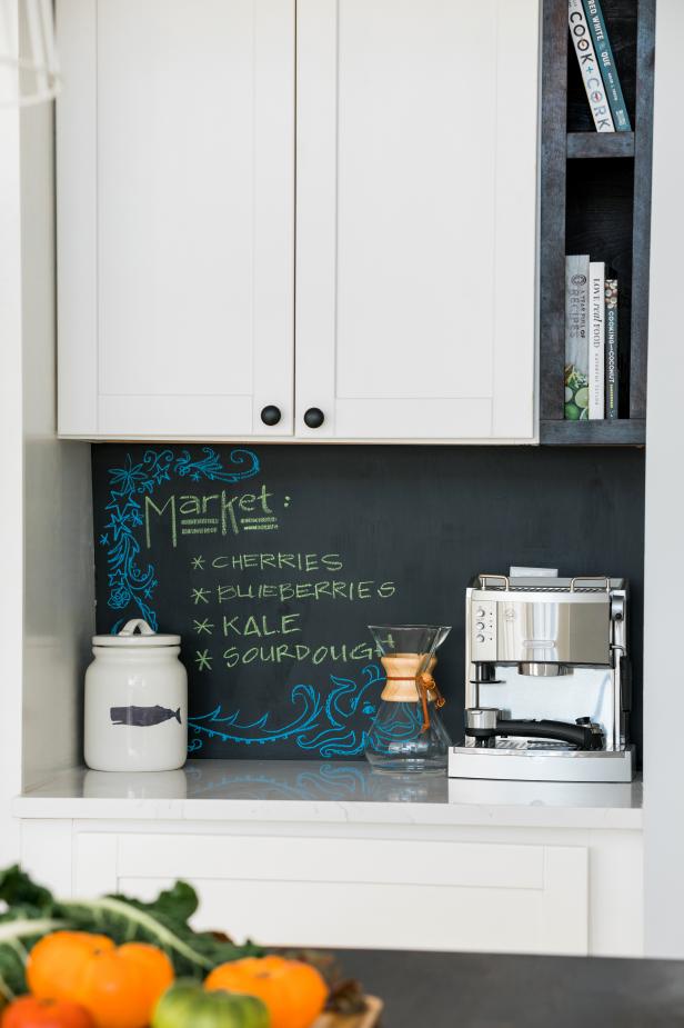 Chalkboard Kitchen Backsplash