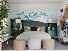 Master Bedroom With Mural
