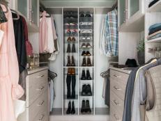 Walk-In Closet With Pink Shirt