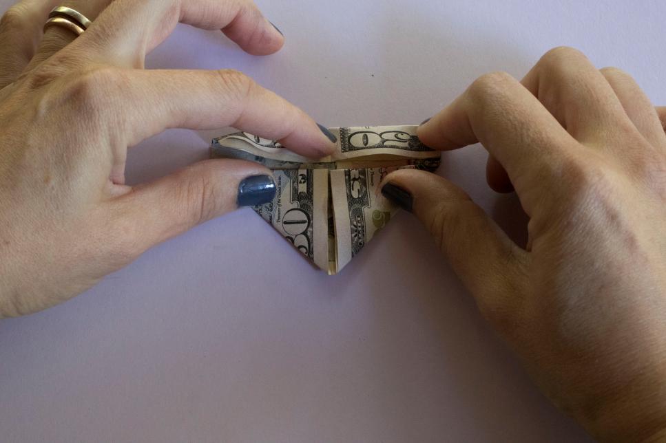 Step By Step Origami Heart With A Dollar Bill