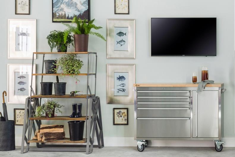 Industrial Shelf and Bar Cart