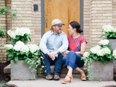Chip and Joanna Gaines on porch 
