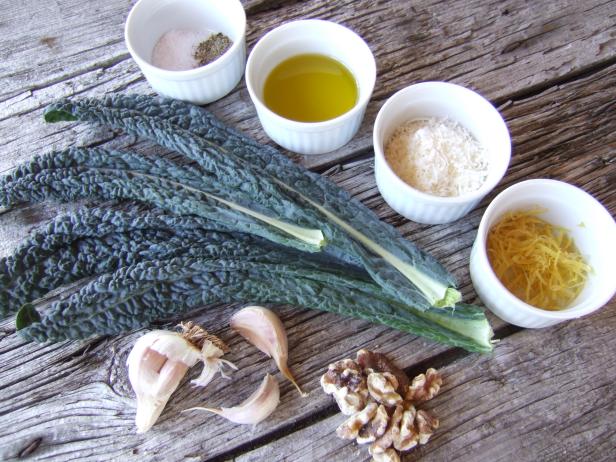 Ingredients for Kale Pesto With Tuscan Kale