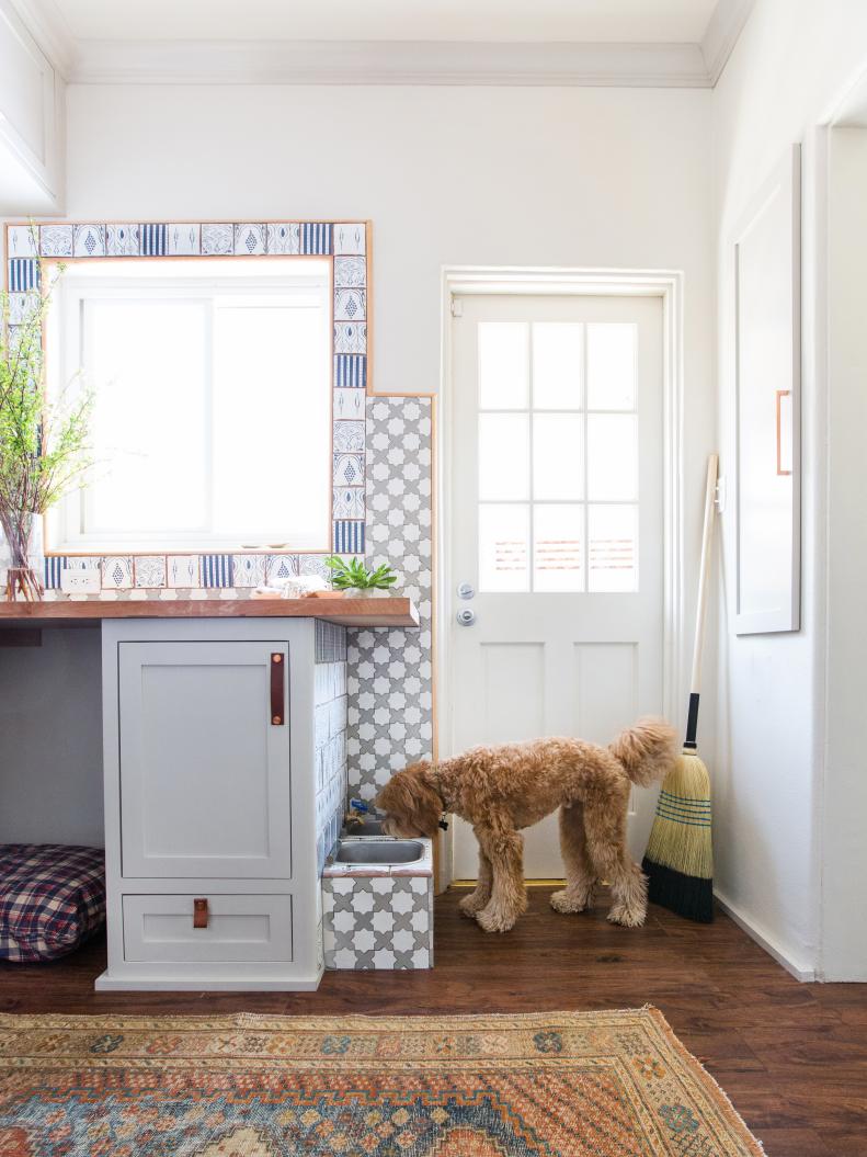 Laundry Room With Dog