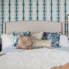 Eclectic Guest Bedroom With Matching Nightstands