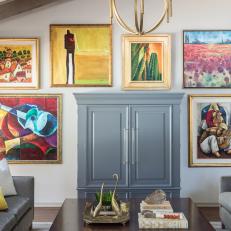 Sitting Room Features Bold Abstract Artwork