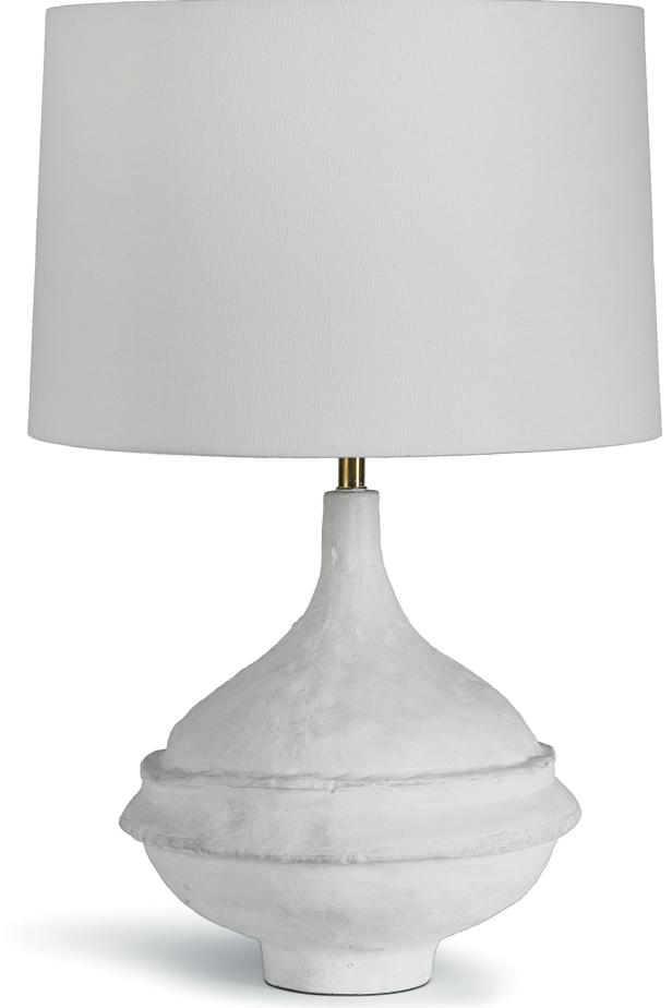 White Resin Table Lamp 