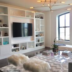 Custom Wall Unit Becomes Focal Point of Living Room