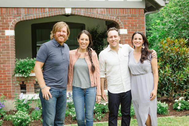 As seen on Fixer Upper, The Scrivano family with Chip and Joanna Gainesl. (Portrait)