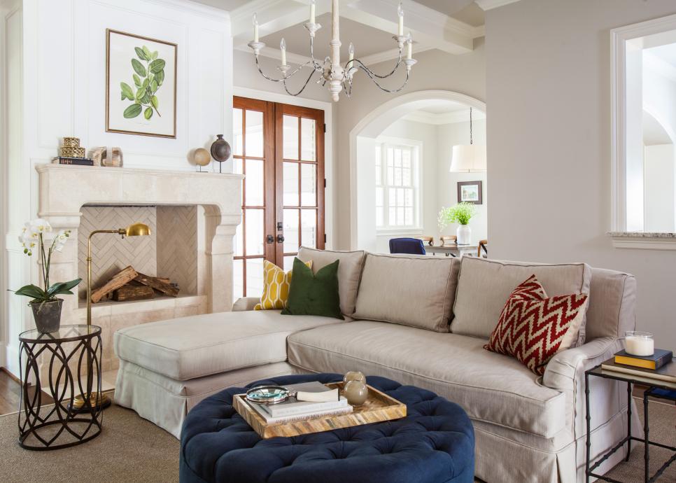 Living Room Ottoman Decor Ideas