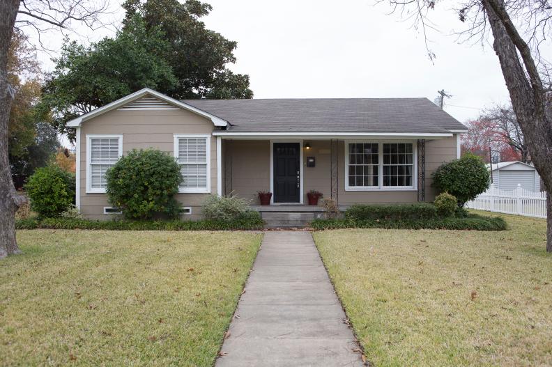 As seen on FIxer Upper, the exterior of the Baker's home. (Before #1)