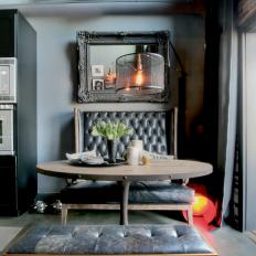 Urban Dining Area With Leather Banquette