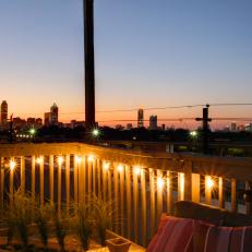 Roof Deck With String Lights