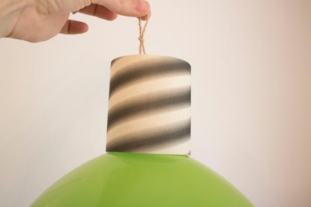 DIY Christmas light garland made from balloons.