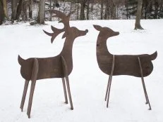 How to build a set of plywood deer for your yard.