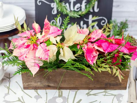 How to Make a Gorgeous + Easy Poinsettia Centerpiece for the Holidays