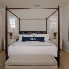Four-Poster Canopy Bed in Transitional Master Bedroom