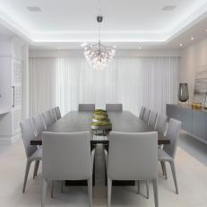 Spacious Silver-Infused Formal Dining Room 