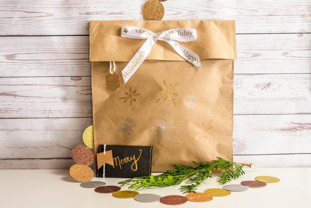 Sewn Paper Gift Wrapping and Decor