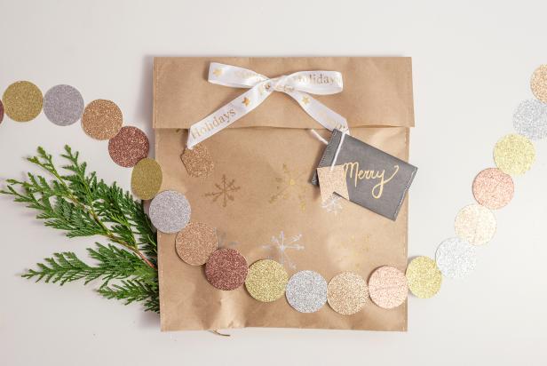 Sewn Paper Gift Wrapping and Decor