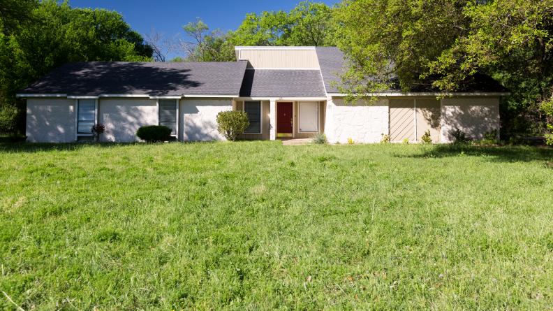 The home before renovations, as seen on Fixer Upper.