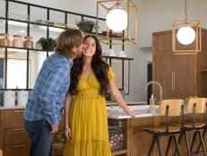 Chip and Joanna Gaines in the McCall's rennovated Mid-Century Modern kitchen. (Portrait)
