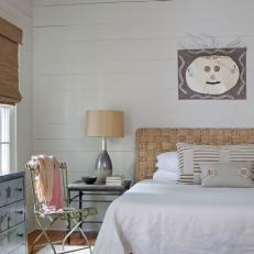 Eclectic Guest Bedroom With Folk Art