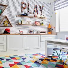 Bold Colored, Geometric Playroom