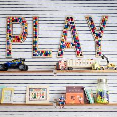 Colorful Letters in Kids' Playroom
