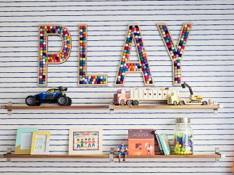 Kids' Playroom with Colorful Letters