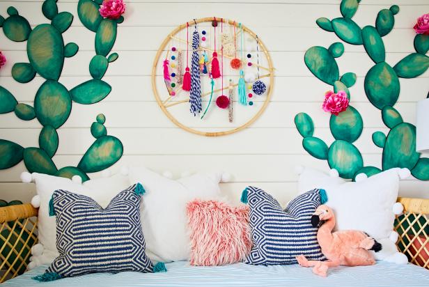 Boho-chic bedroom with dreamcatcher