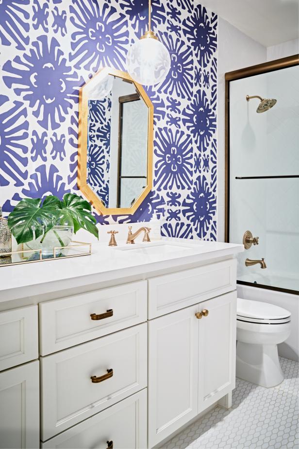 10 Powder Room Mirrors Ideas For Your, Blue Powder Room White Vanity