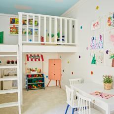 Multicolored Playroom With Slide