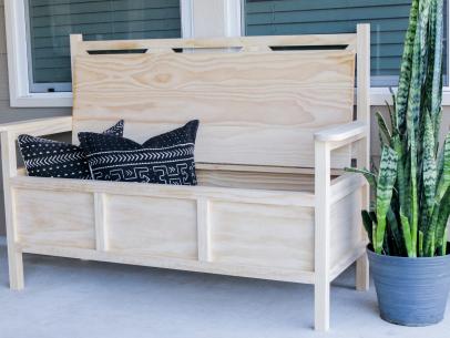 Easy diy store outdoor storage bench
