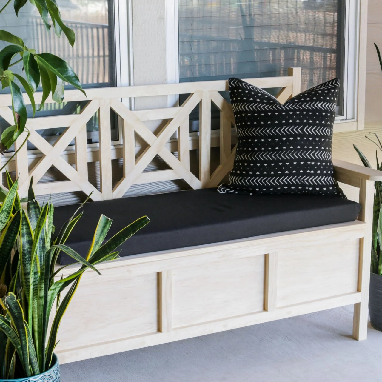 Outdoor bench with storage underneath sales