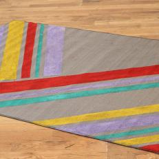 How to Paint Stripes on an Outdoor Rug: Remove Tape