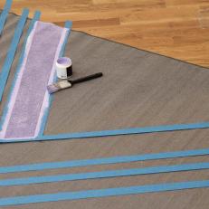 How to Paint Stripes on an Outdoor Rug: Start Painting Stripes