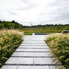 Walkway With Stones and Grasses