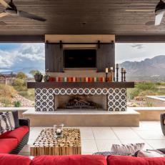 Open, Southwestern Outdoor Living Space
