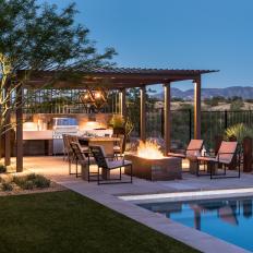 Desert Outdoor Living Space is Contemporary, Inviting