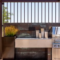 Southwestern Meets Contemporary Outdoor Kitchen