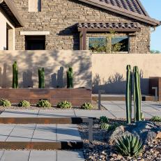 Southwestern Home Surrounded by Desert Landscaping