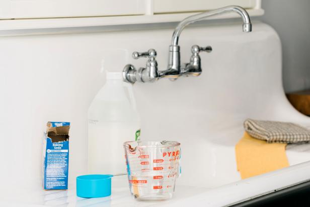 Before you go the chemical route to clear a slow drain, try baking soda and vinegar! Shake a cup of baking soda into the drain, then heat up a cup of vinegar and pour it into the drain. After several minutes, flush with lots of hot water. Repeat as needed. *do not use on a clogged drain